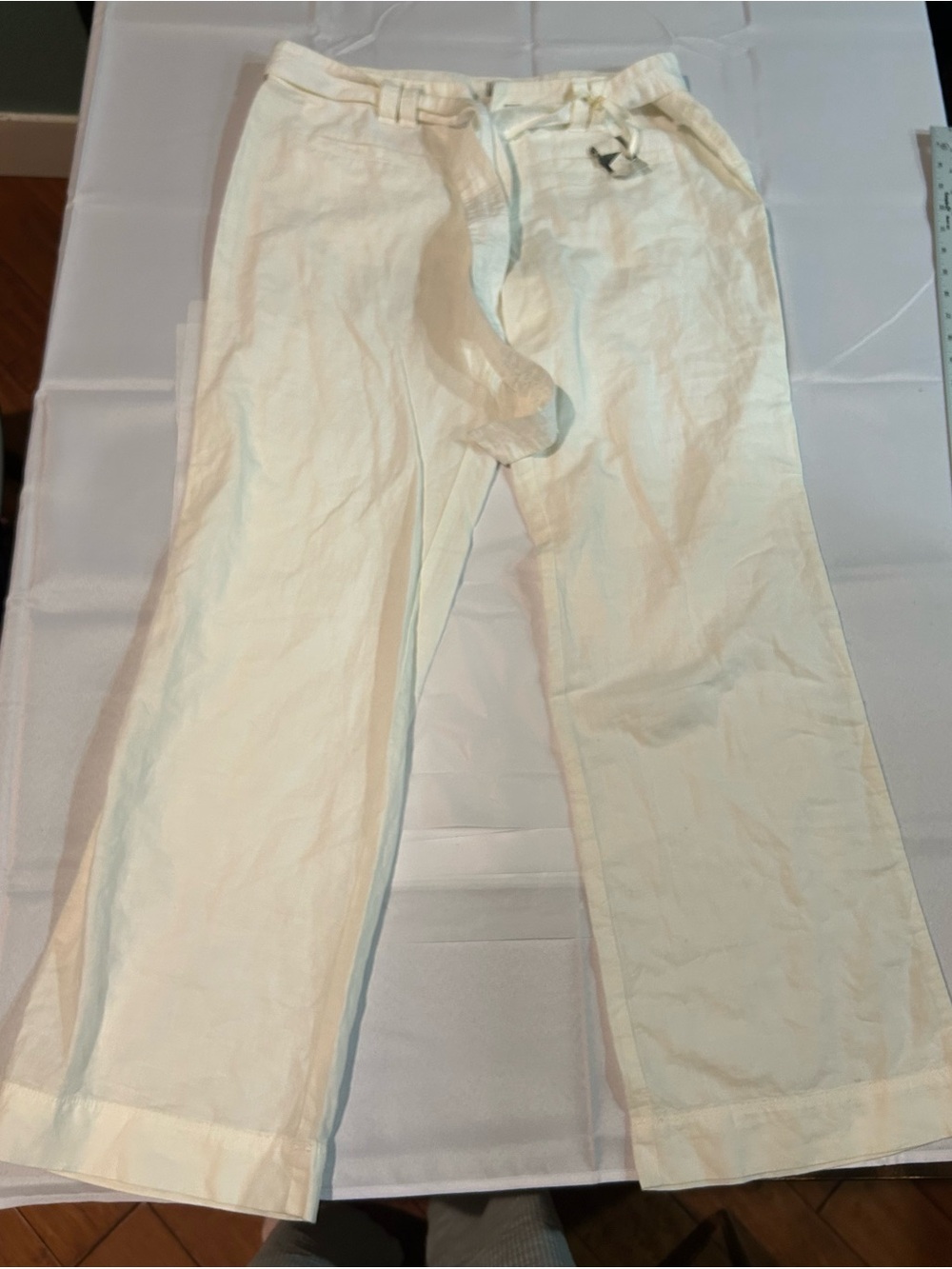Converse One Star pants white linen blend pants
